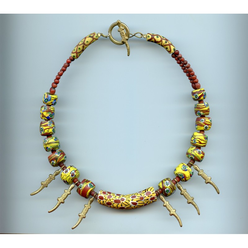 Perles vénitiennes enroulées. Venetian Glass Beads