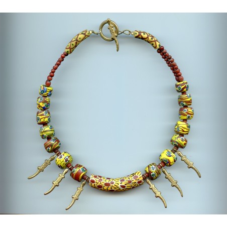 Perles vénitiennes enroulées. Venetian Glass Beads