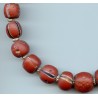 Perles vénitiennes rouge brique. Venetian Glass Beads