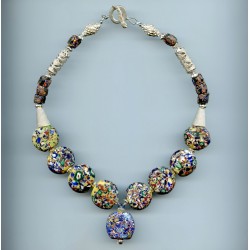 Perles vénitiennes de  "fin du jour". Venetian Glass Beads