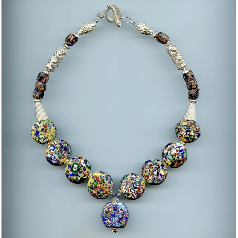 Perles vénitiennes de  "fin du jour". Venetian Glass Beads