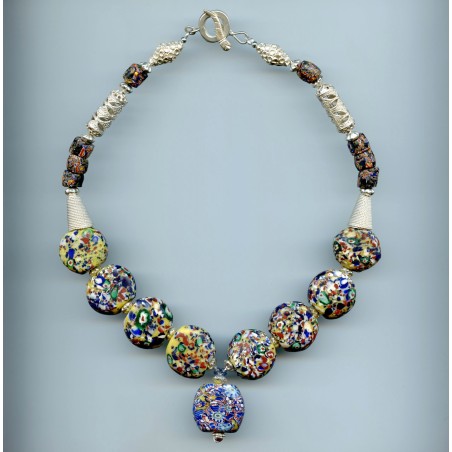 Perles vénitiennes de  "fin du jour". Venetian Glass Beads