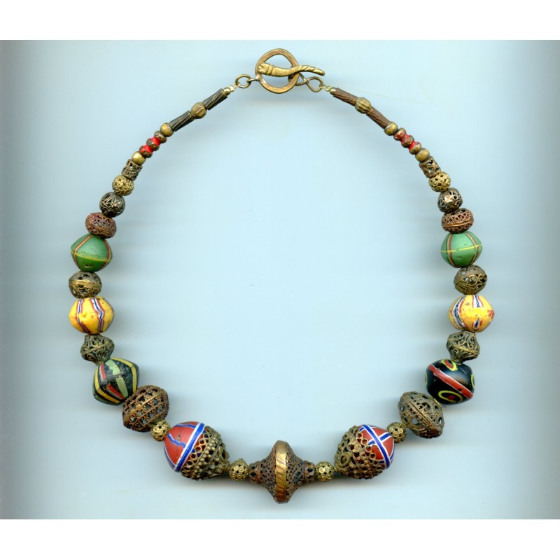 Perles vénitiennes biconiques ou "King beads". Venetian Glass Beads