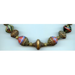 Perles vénitiennes biconiques ou "King beads". Venetian Glass Beads