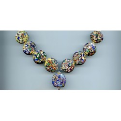 Perles vénitiennes de  "fin du jour". Venetian Glass Beads