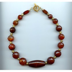 Perles en agate, Idar-Oberstein, 1860.