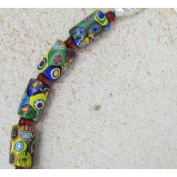 Perles "Millefiori" multi murrines. Venetian Glass Beads