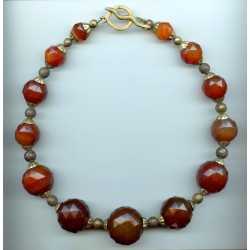 Perles en agate, Idar-Oberstein, 1860.