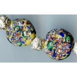 Perles vénitiennes de  "fin du jour". Venetian Glass Beads