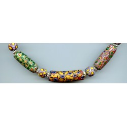 Perles vénitiennes Millefiori . Venetian Glass Beads.