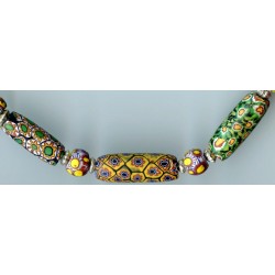 Perles vénitiennes Millefiori . Venetian Glass Beads.