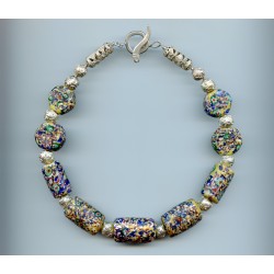 Perles vénitiennes de  "fin du jour". Venetian Glass Beads