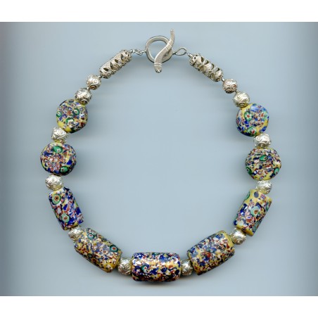 Perles vénitiennes de  "fin du jour". Venetian Glass Beads