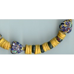 Perles de "fin du jour" et "Hébron". Venetian Glass Beads