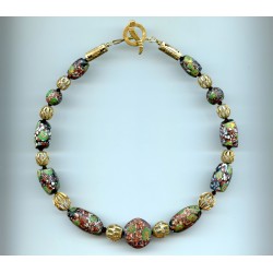 Perles vénitiennes de "fin du jour". Venetian Glass Beads