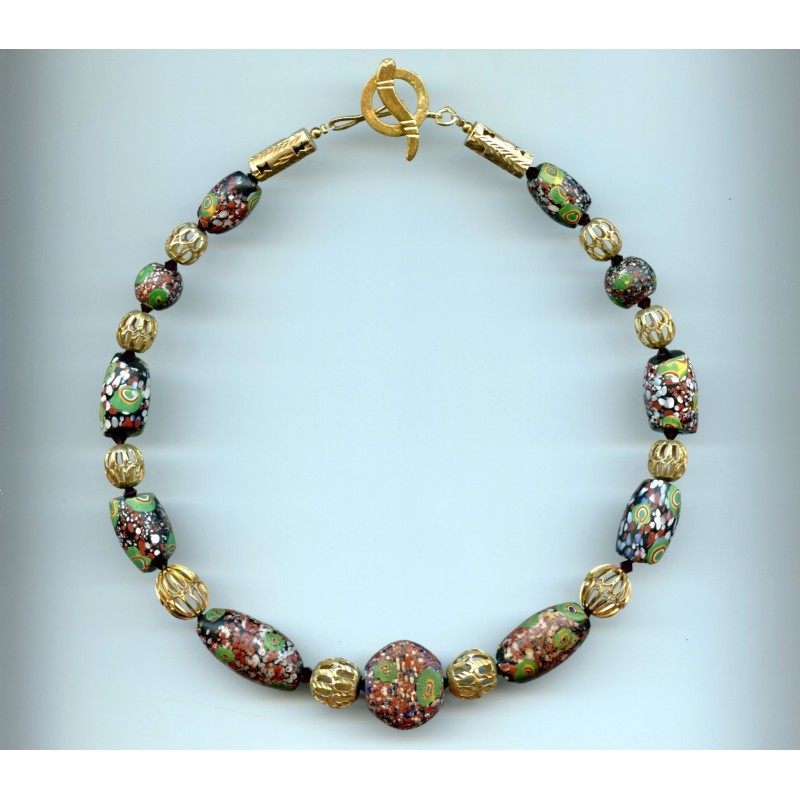 Perles vénitiennes de "fin du jour". Venetian Glass Beads