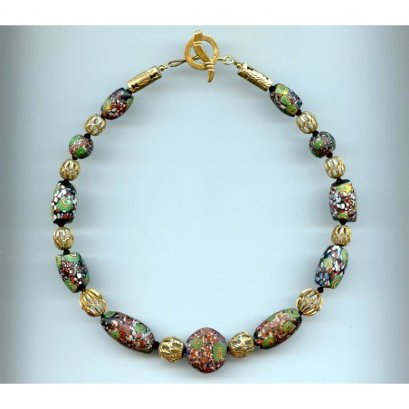 Perles vénitiennes de "fin du jour". Venetian Glass Beads