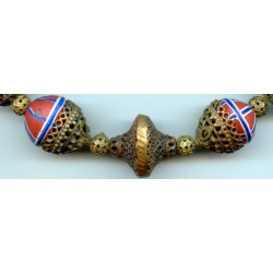 Perles vénitiennes biconiques ou "King beads". Venetian Glass Beads