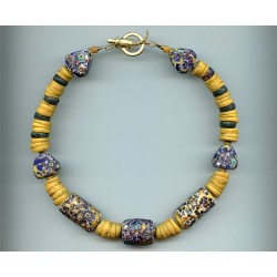 Perles de "fin du jour" et "Hébron". Venetian Glass Beads