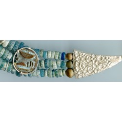 Perles "Nila" et plaques Hiéroglyphiques. Ancient beads.