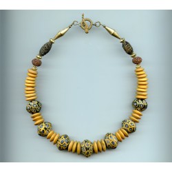 Perles vénitiennes décorées d'yeux. Venetian Glass Beads