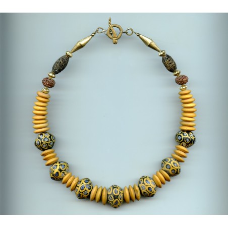 Perles vénitiennes décorées d'yeux. Venetian Glass Beads