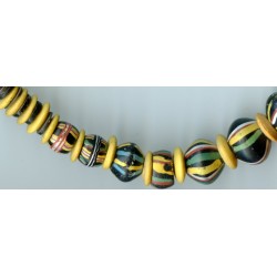 Perles vénitiennes biconiques. Venetian Glass Beads