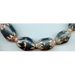 Perles Chevron en terre cuite du Cameroun.