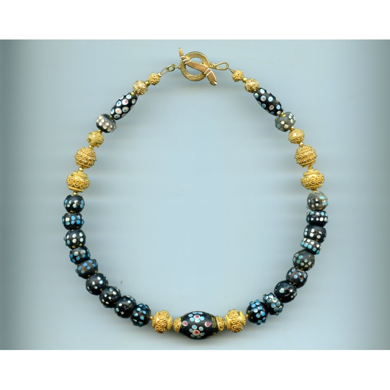 Perles vénitiennes Ocellées. Venetian Glass Beads