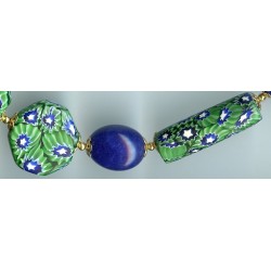 Perles vénitiennes Tabulaires et "Hambalia". Venetian Glass Beads